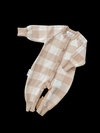 Barboteuse classique - Gingham beige