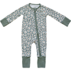 Pyjama en bambou - Pieds repliables - Dark green daisy