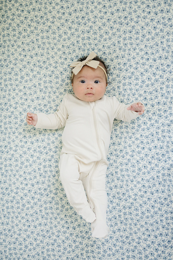 Crib sheet - Blue blossom