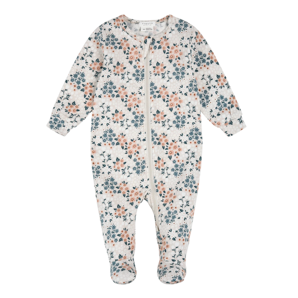 Dormeuse crème à imprimé fleurs printanières