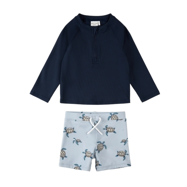 Navy & Sea Turtles Rashguard Set
