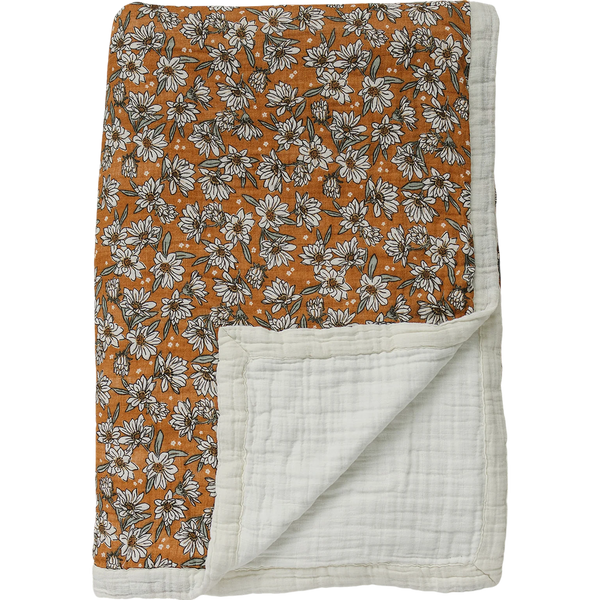 Magnolia floral twin muslin quilt