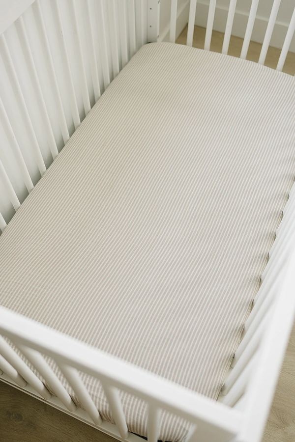 Drap contour - Taupe stripe