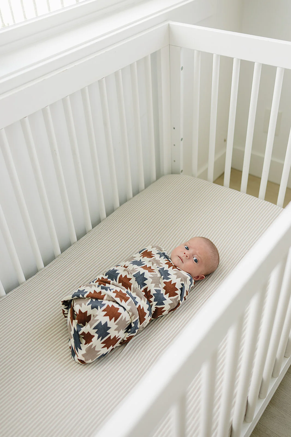 Crib sheet - Taupe stripe