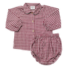 Red Gingham Peter Pan Collar Bloomer Set