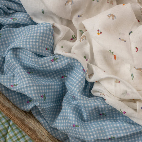 Couverture mousseline coton bio - Radish
