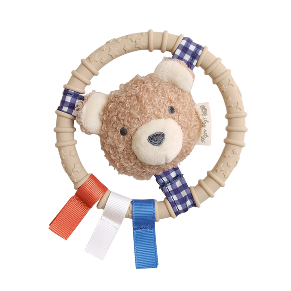 Anneau de dentition avec ami peluche - Ourson