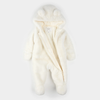 Combinaison d'ours en peluche blanc cassé
