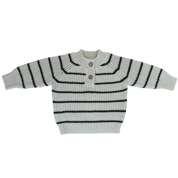 Charcoal stripe Knit Sweater