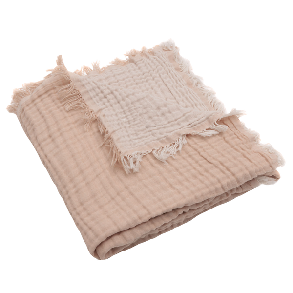 Blanket cradle - Fringes - Monstone /Ivory
