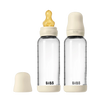 Biberon en verre avec tétine latex - 250ml - Paquet de 2 - Ivory