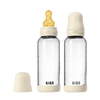 Biberon en verre avec tétine latex - 250ml - Paquet de 2 - Ivory