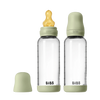 Biberon en verre avec tétine latex - 250ml - Paquet de 2 - Sauge