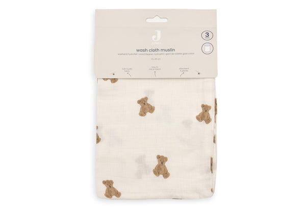 Gauze washcloths - Pack of 3 - Teddy bear