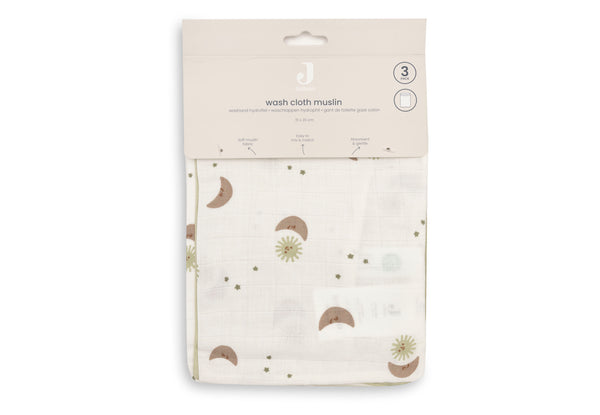 Gauze washcloths - Pack of 3 - Over the moon