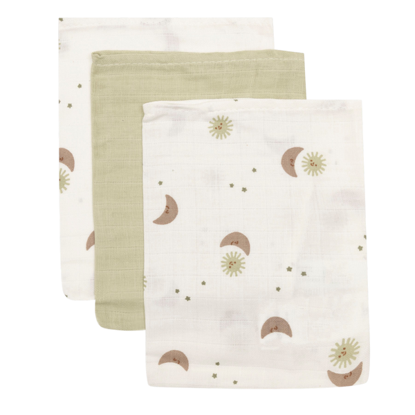 Gauze washcloths - Pack of 3 - Over the moon
