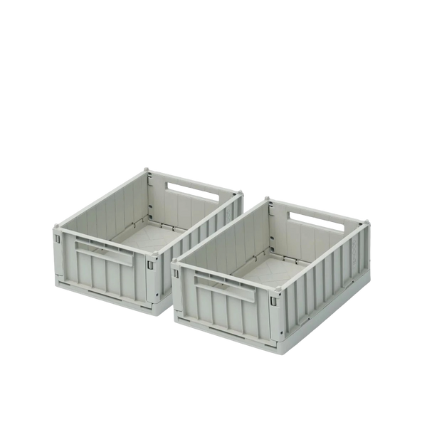 Boîtes de rangement PETIT - Pqt de 2 - Dove blue