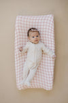 Changing pad cover - Pink gingham