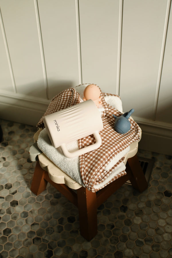 Serviette de bain à capuchon - Vichy brown