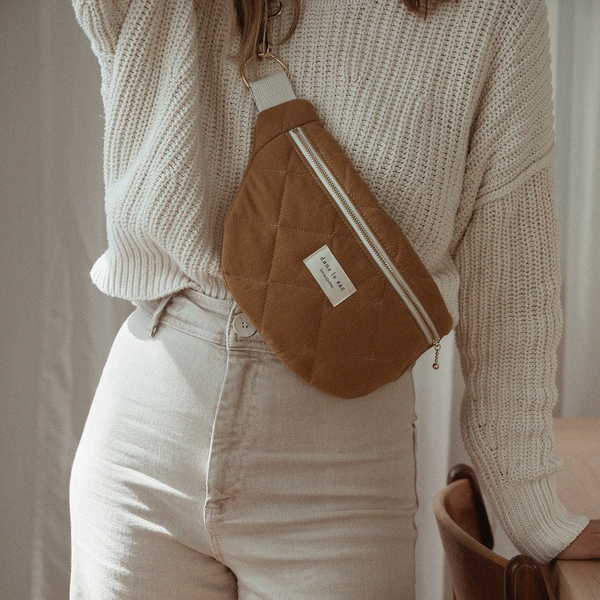 Quilted belt bag - Ambre