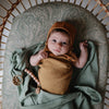 Ribbed baby blanket - Roman green