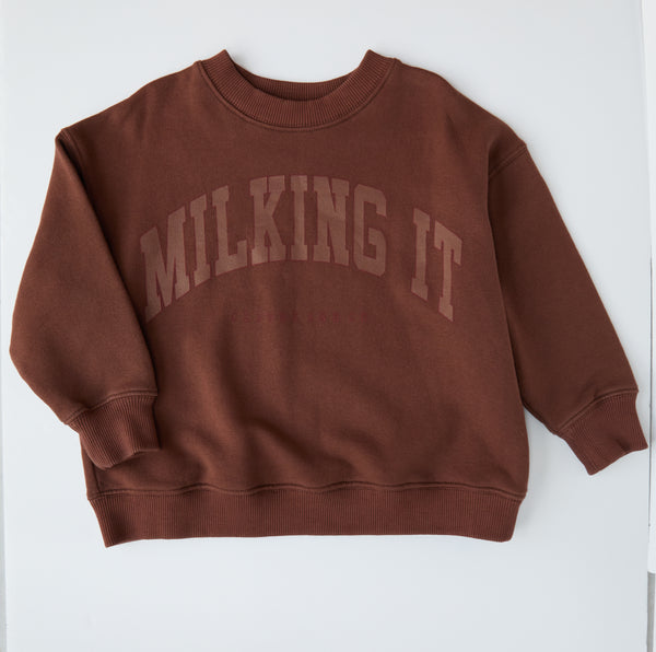 Milking it college sweater - Hazel