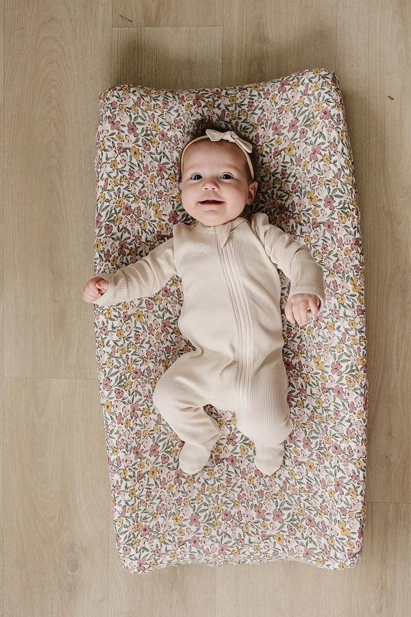 Changing pad cover - Sunny petals