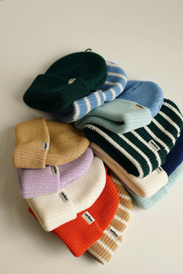 Beanie fisherman - Stripe sapin