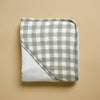 Serviette de bain à capuchon - Sage gingham