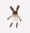Bunny knit toy - Ecru overalls