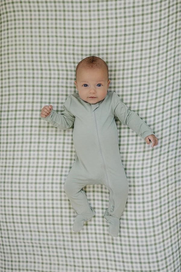 Drap contour - Green gingham