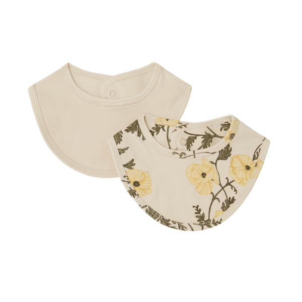 Jersey bib 2 pcs - Flos beige