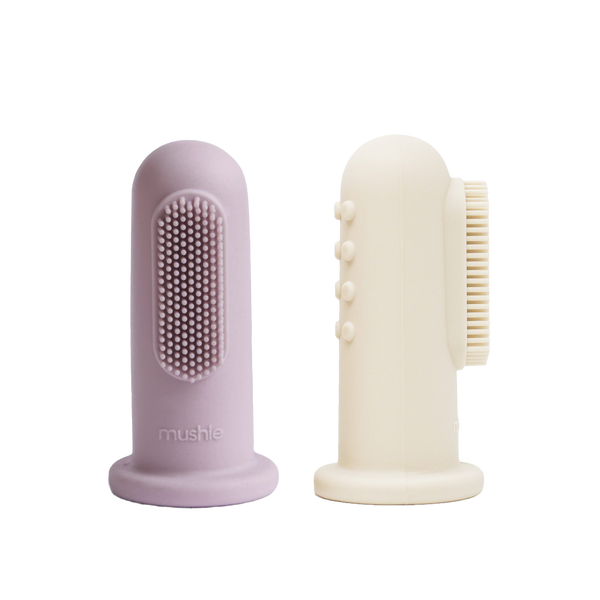 Finger toothbrush - Ivory/Soft Lilac