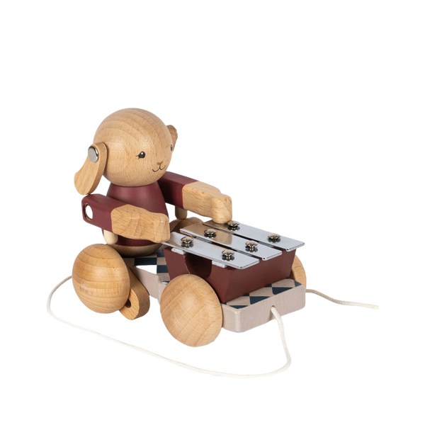 Wooden pull bunny music