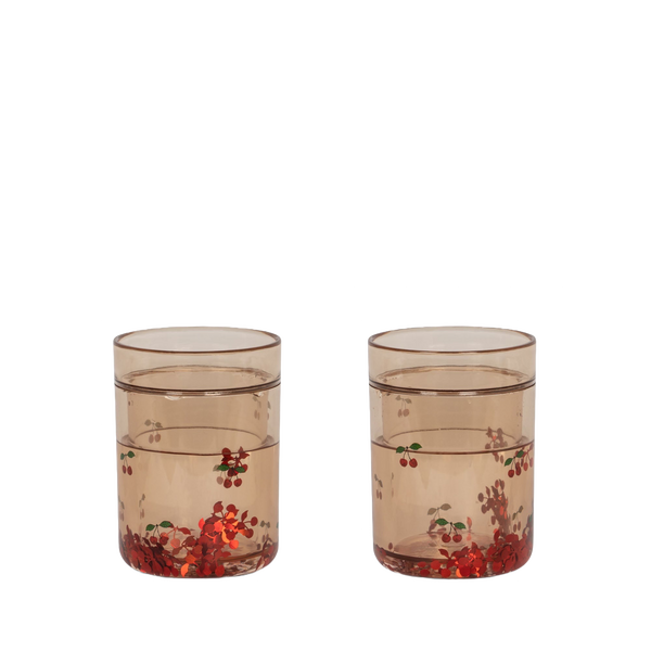 2 pack glitter cups - Cherries