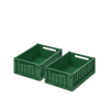 Boîtes de rangement MEDIUM - Pqt de 2 - Garden green