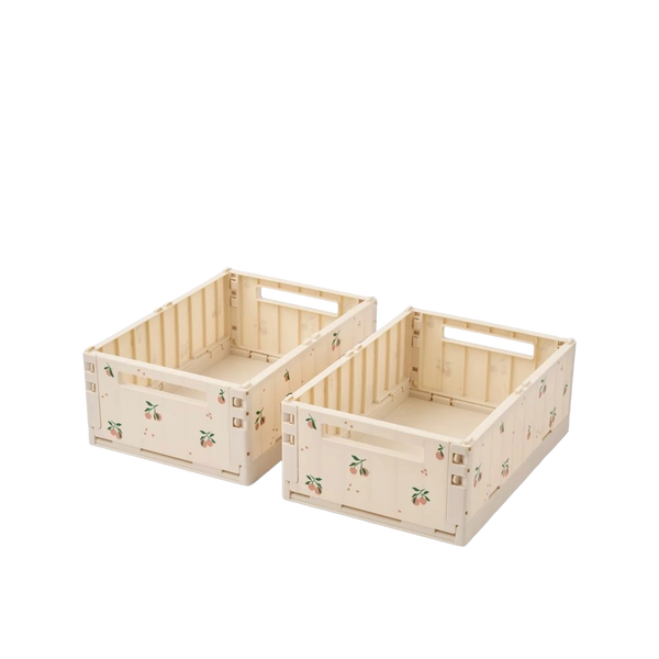 Boîtes de rangement MEDIUM - Pqt de 2 - Peach/Sea shell