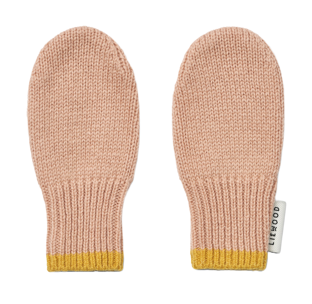 Merino wool mittens Tuscany rose