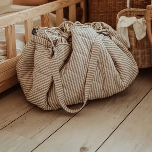 Tapis d'éveil & sac - Stripes blue
