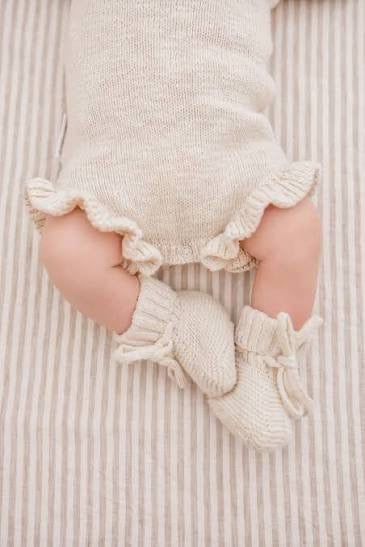 Barboteuse de tricot - honey 1Y