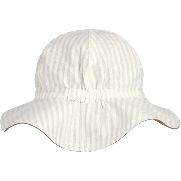Chapeau réversible en lin - stripe white/sandy