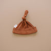 Organic ribbed knot hat - Cocoa