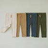 Footless tights with braces - Cream blend checked