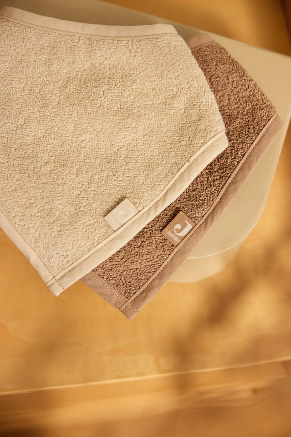 Bib bandana - Sand\Milky coffee - Pack of 2