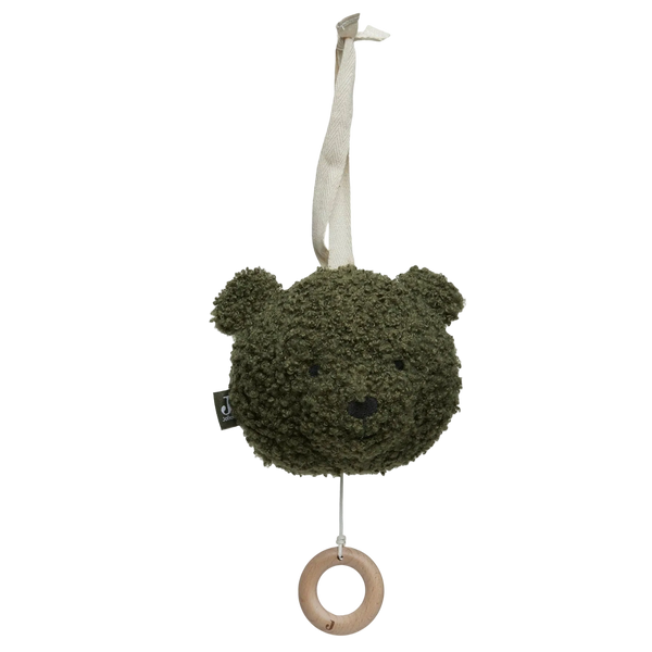 Musical hanger - Green teddy bear