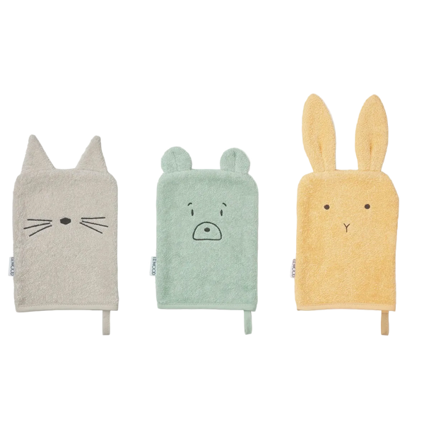 Washcloths pack of 3 - Mint mix