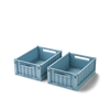 Boîtes de rangement MEDIUM - Pqt de 2 - Whale Blue