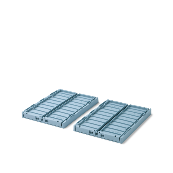 Boîtes de rangement MEDIUM - Pqt de 2 - Whale Blue