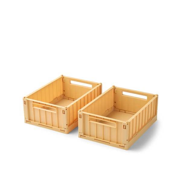 Weston storage box SMALL - Pack of 2 - Lemon yellow