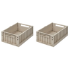 Boîtes de rangement MEDIUM - Pqt de 2 - Sandy